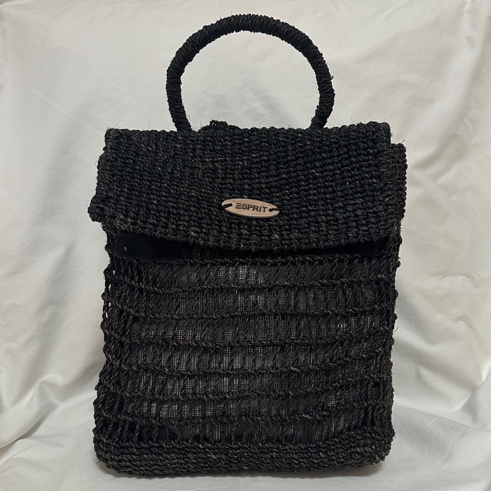 Esprit Black Woven Backpack